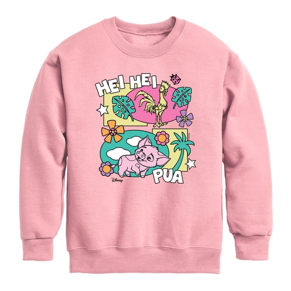 Moana - Hei Hei Pua - Youth Boys Crew Fleece Sweatshirt