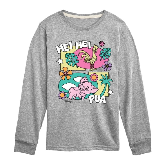 Moana - Hei Hei Pua - Youth Boys Long Sleeve Graphic T-Shirt