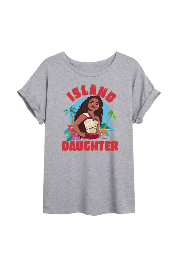 - Island Daughter - Juniors Oversized Graphic T-Shirt