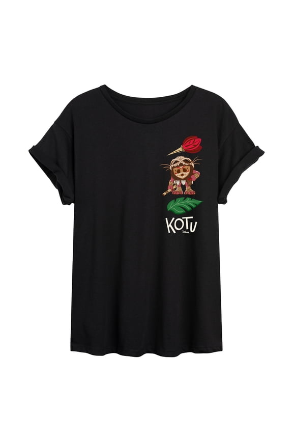 - Kotu Stacked Icons - Juniors Oversized Graphic T-Shirt