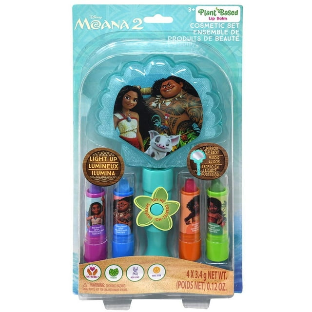 Moana Light Up Mirror w/4 lip Balms on Card