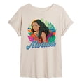 thumbnail image 1 of Moana Live Action - Florals - Juniors Oversized Graphic T-Shirt, 1 of 4