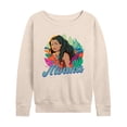 thumbnail image 1 of Moana Live Action - Florals - Women's French Terry Long Sleeve Pullover, 1 of 4