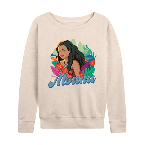 Moana Live Action - Florals - Women's French Terry Long Sleeve Pullover