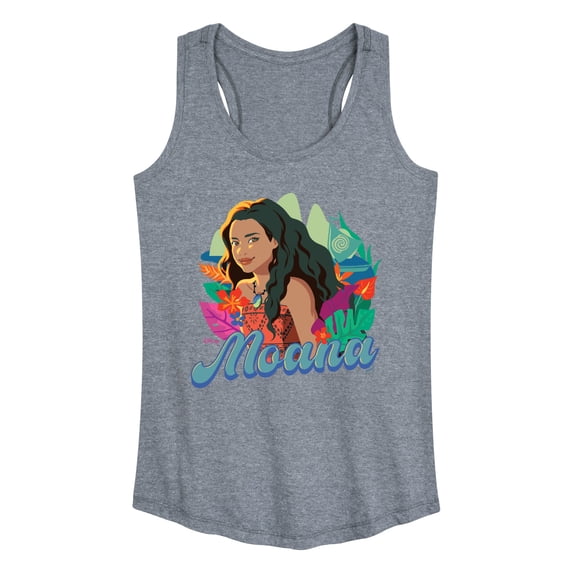 Moana Live Action - Florals - Women's Racerback Graphic Tank