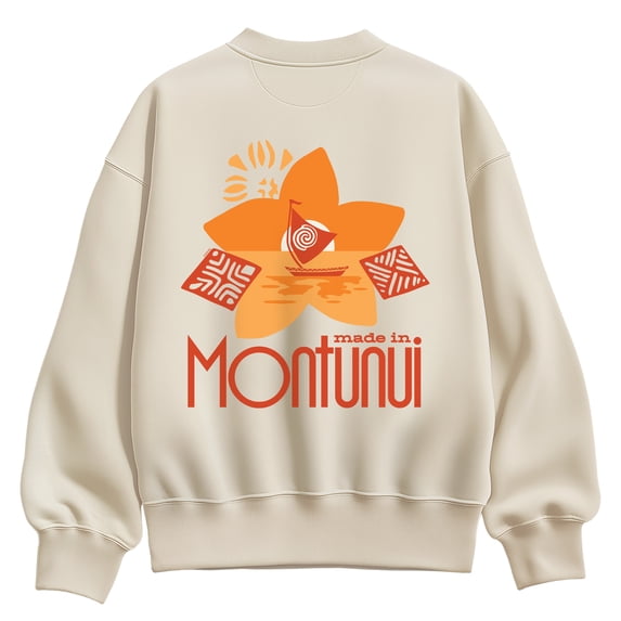 Moana Live Action - Made In Montunui - Women's Oversized Fleece Crew Sweatshirt
