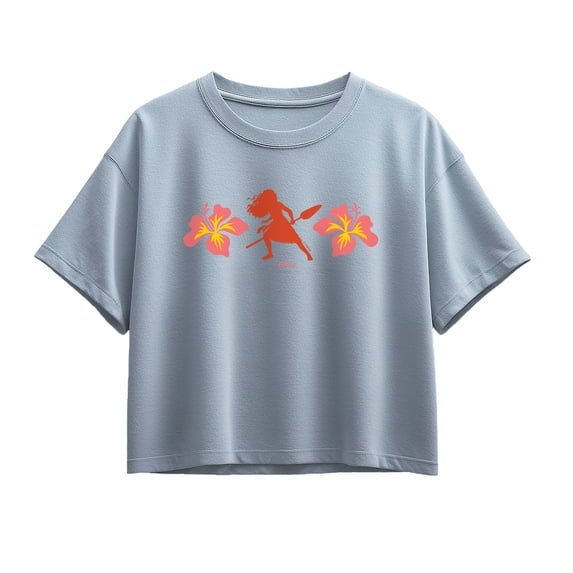 Moana Live Action - Montanui Foral - Youth Girls Boxy T-Shirt
