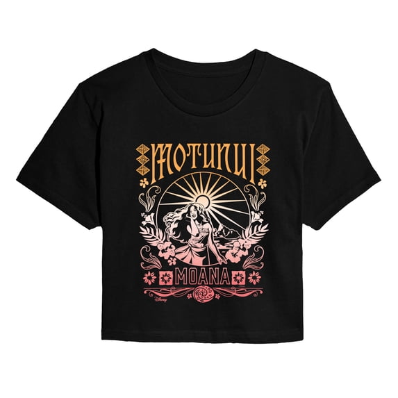 Moana Live Action - Motunui Groovy - Juniors Cropped Graphic T-Shirt
