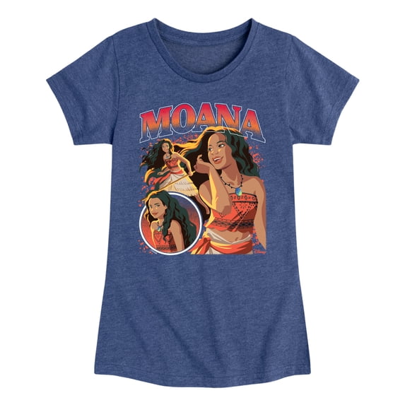 Moana - Portrait Girls' Fitted Short Sleeve Graphic T-Shirt