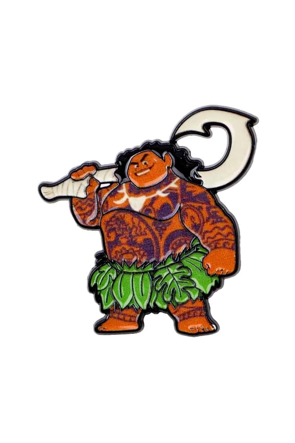 Moana Maui Characters 1.25 inch Wide Metal Enamel Pin
