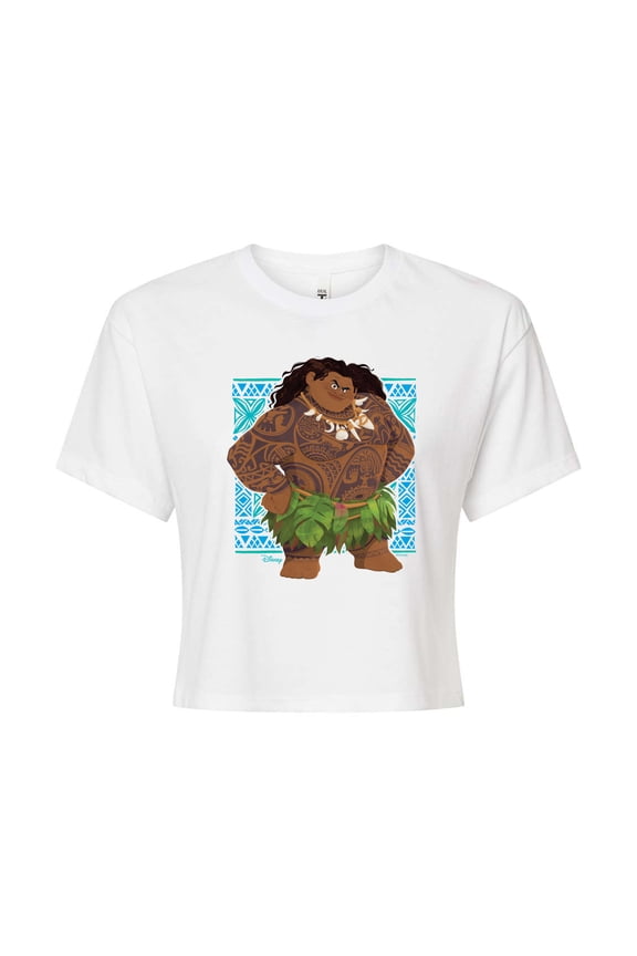 - Maui Print - Juniors Cropped Graphic T-Shirt