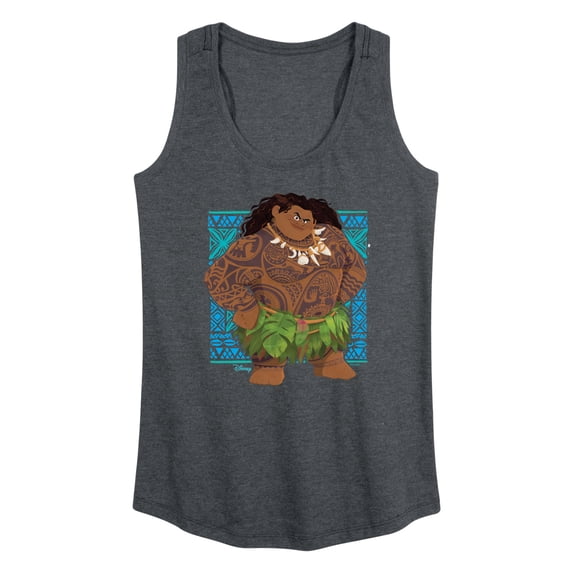Moana - Maui Print - Women's Racerback Graphic Tank