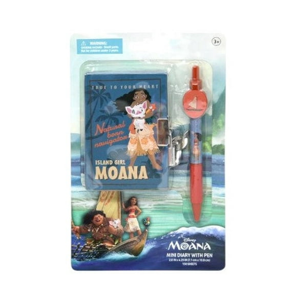 Moana Mini Diary Set w/Pen on Card