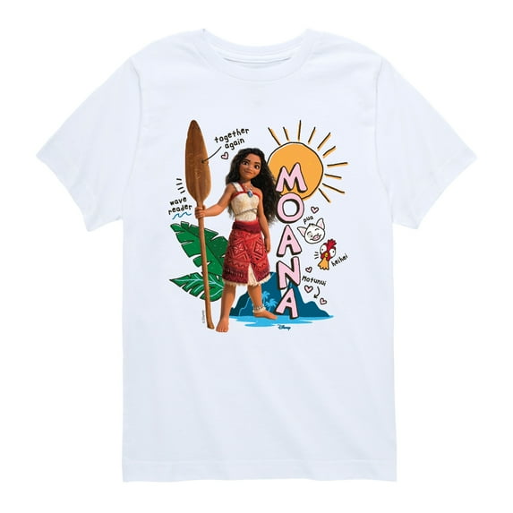 Moana - Moana Sketchbook - Youth Boys Short Sleeve Graphic T-Shirt