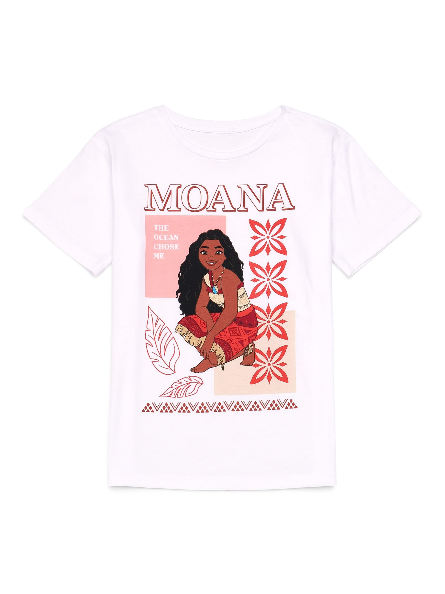 Moana Ocean Chose Me Girls Short Sleeve Graphic T-Shirt, Sizes 4-16