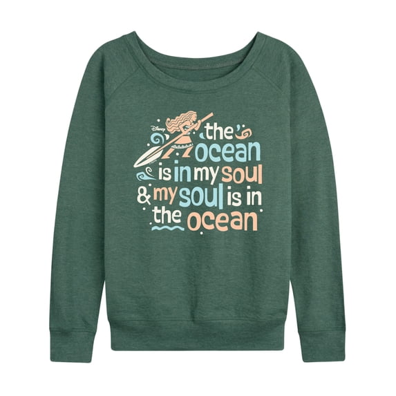 Moana - Ocean In My Soul - Women's French Terry Long Sleeve Pullover