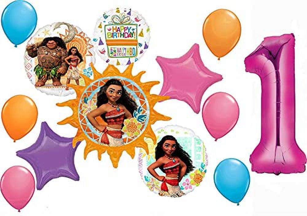 Moana Party Supplies 1st Birthday Master WayFinder Balloon Bouquet