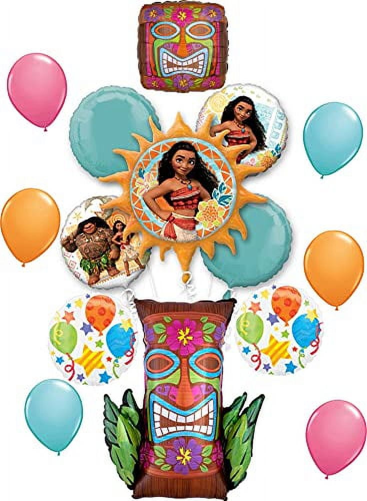 Moana Party Supplies Tiki Time Birthday Balloon Bouquet