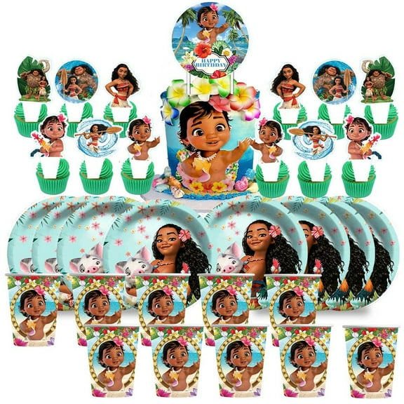 Moana Birthday Cups Party Supplies Plates Decorations Cake Topper Decor