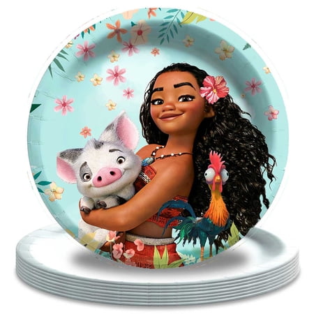 Moana Princess Princess Plates Birthday Party Supplies Decorations Tableware Disposable Dinnerware