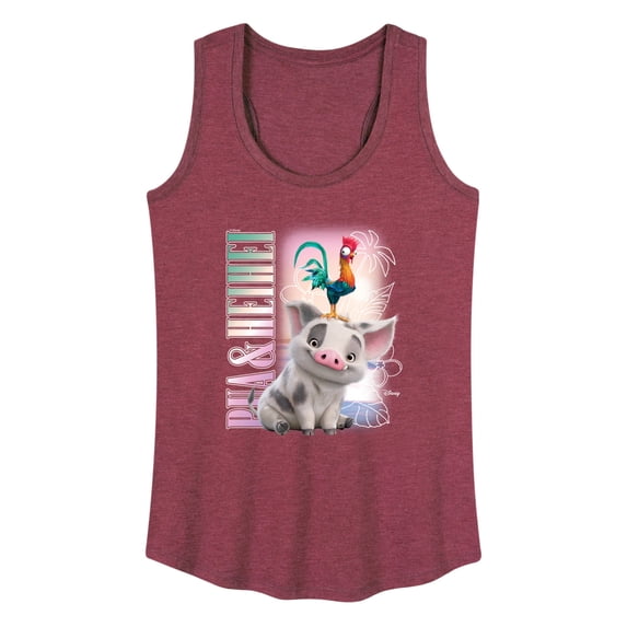 Moana - Pua & Heihei Bootleg - Women's Racerback Graphic Tank
