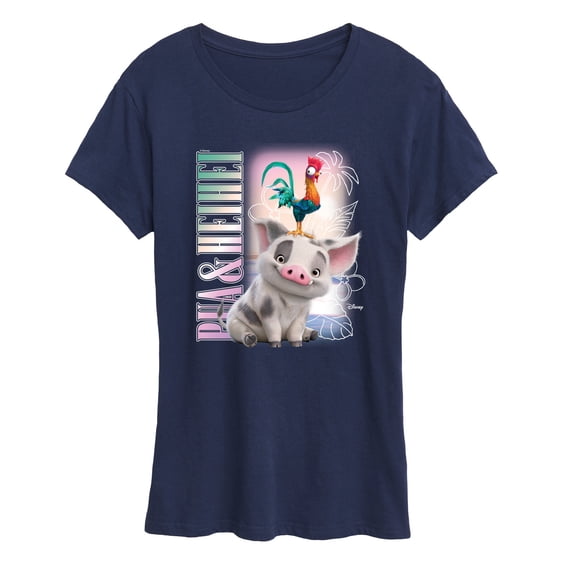 Moana - Pua & Heihei Bootleg - Women's Short Sleeve Graphic T-Shirt
