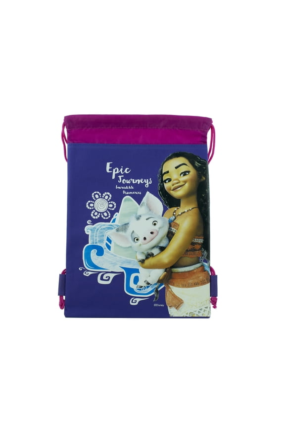 Moana Purple Drawstring Bag