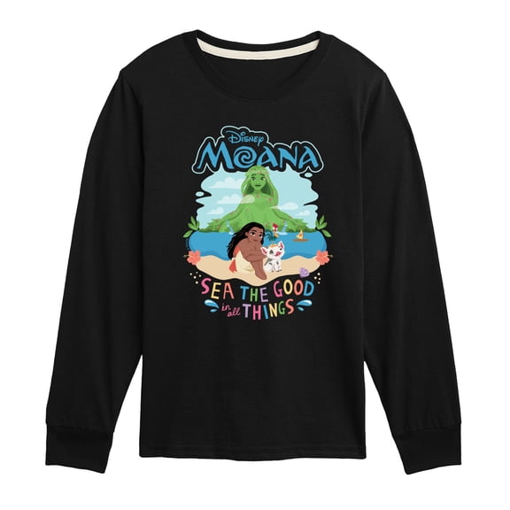 Moana - Sea The Good In All - Youth Boys Long Sleeve Graphic T-Shirt