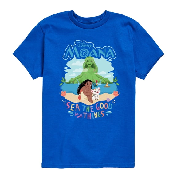 Moana - Sea The Good In All - Youth Boys Short Sleeve Graphic T-Shirt