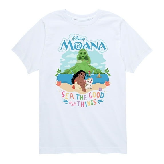 Moana - Sea The Good In All - Youth Boys Short Sleeve Graphic T-Shirt