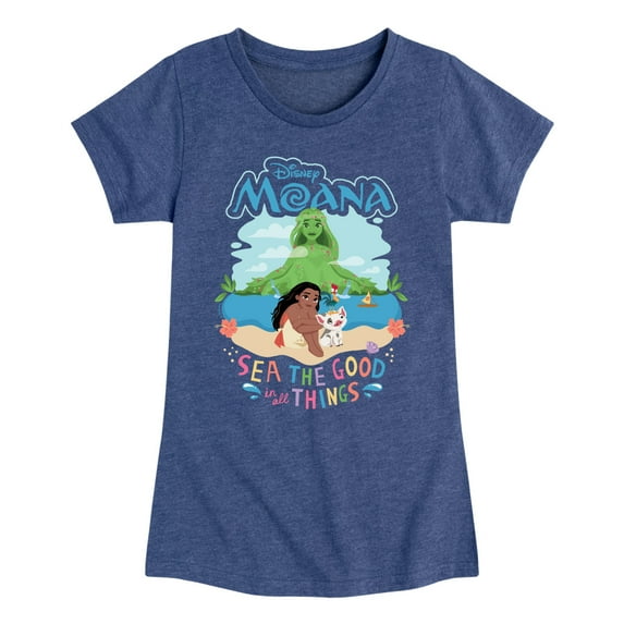Moana - Sea The Good In All - Youth Girls Fitted Short Sleeve T-Shirt