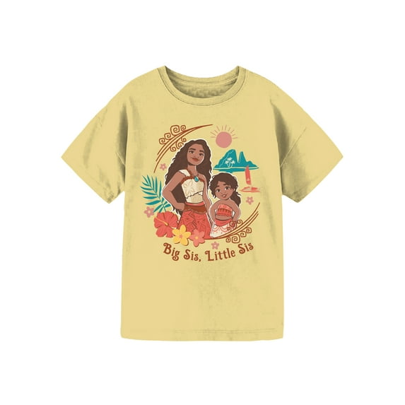 Moana Sisters Love Girls Short Sleeve Graphic T-Shirt, Sizes 4-16