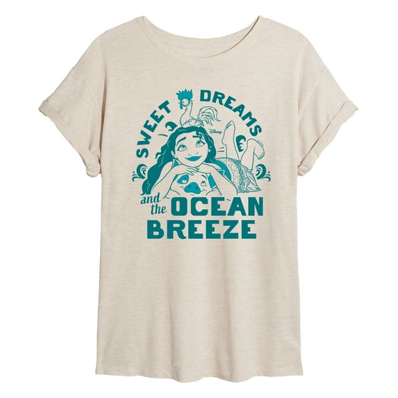 Moana - Sweet Dreams Ocean Breeze - Juniors Oversized Graphic T-Shirt