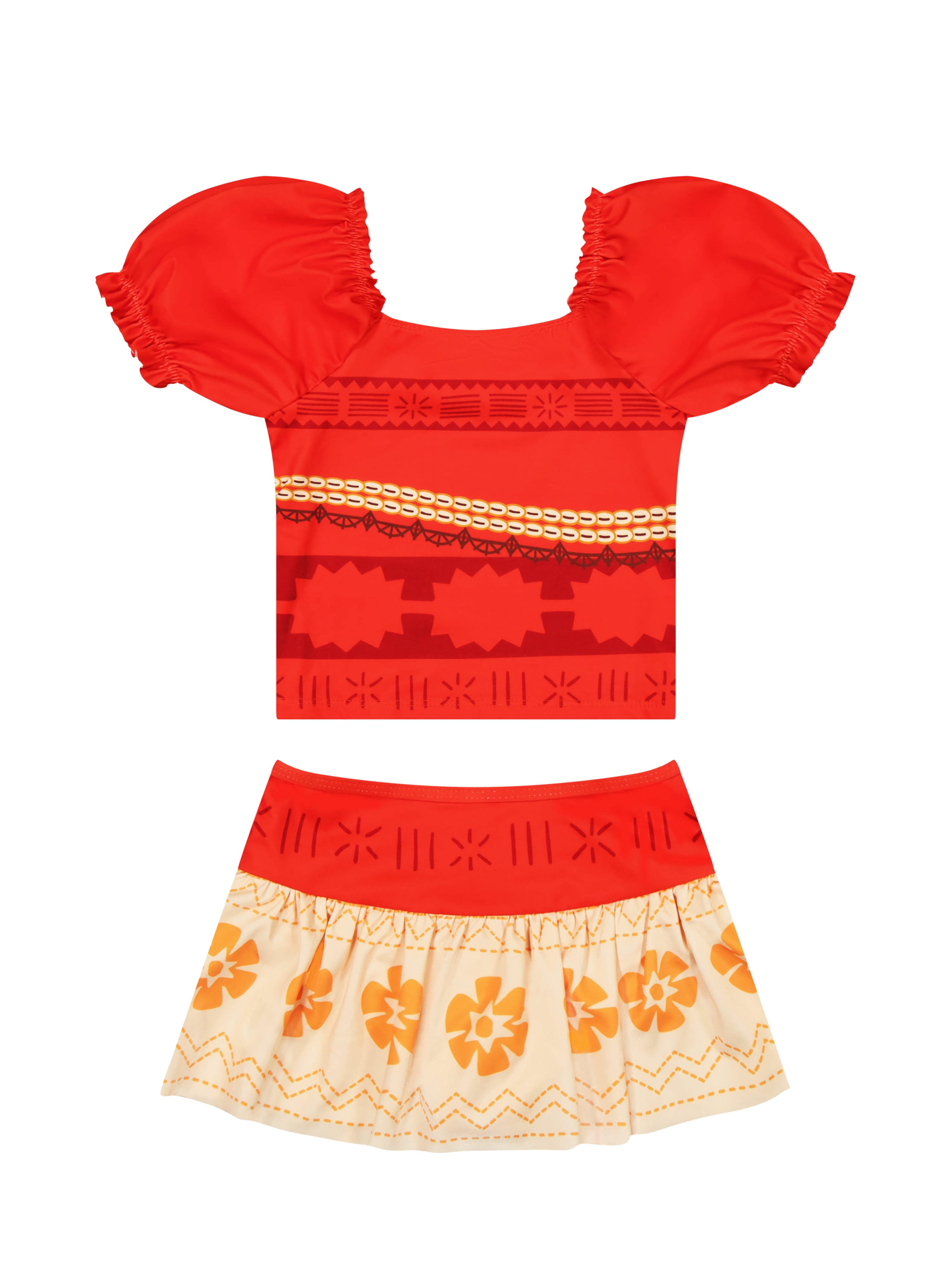 Character Toddler Girl Puff- Sleeve Tankini and Skirt Swimsuit, Sizes 12M- 5T