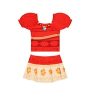 Character Toddler Girl Puff- Sleeve Tankini and Skirt Swimsuit, Sizes 12M- 5T