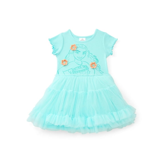 Moana Toddler Girls Graphic Tutu Dress with Short Sleeves, Sizes 12M-5T
