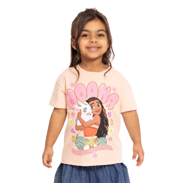 Disney Moana Toddler Graphic Crewneck Tee with Short Sleeves, Sizes 12M-5T