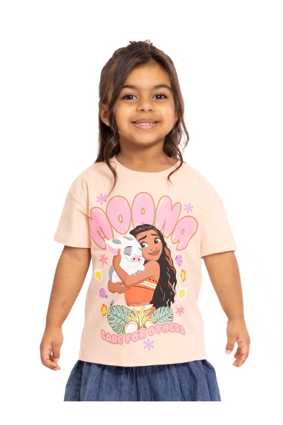 Moana Toddler Graphic Crewneck Tee with Short Sleeves, Sizes 12M-5T
