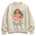 thumbnail image 1 of Moana - Tonal Floral - Women's Oversized Fleece Crew Sweatshirt, 1 of 3
