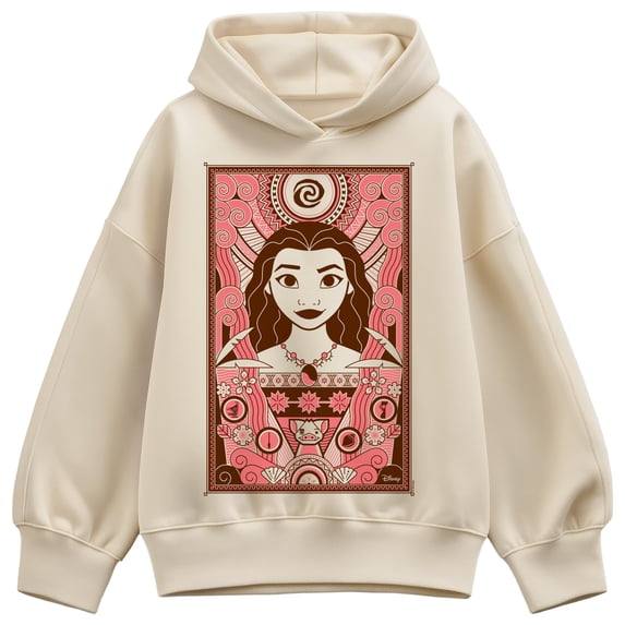 Moana - Tribal Frame - Women's Oversized Fleece Hoodie Sweatshirt