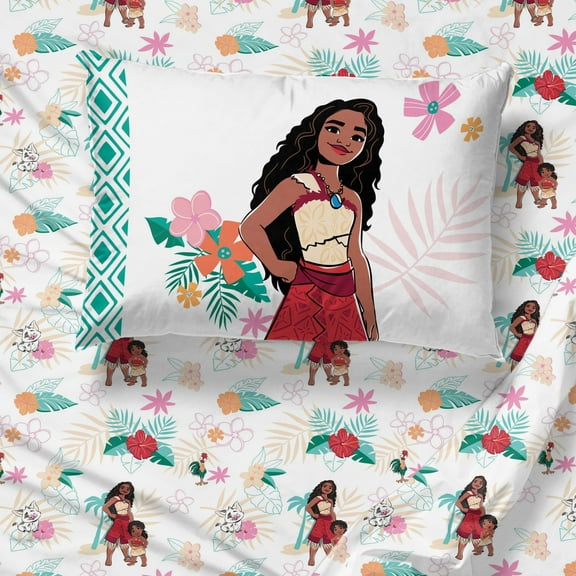 Moana Tropical Fun 3 Piece Twin Size Kids Sheet Set