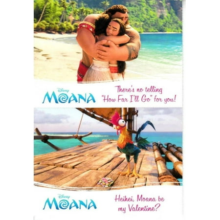 Moana movie set of 2 different 2016 Disney promo postcards