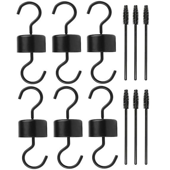 Moat for Hummingbird Feeder: Hummingbird Oriole Feeder Accessory Hooks Ant Guard in Nectar Feeder for Outdoors,Ant Moat,(6 Pack Black)