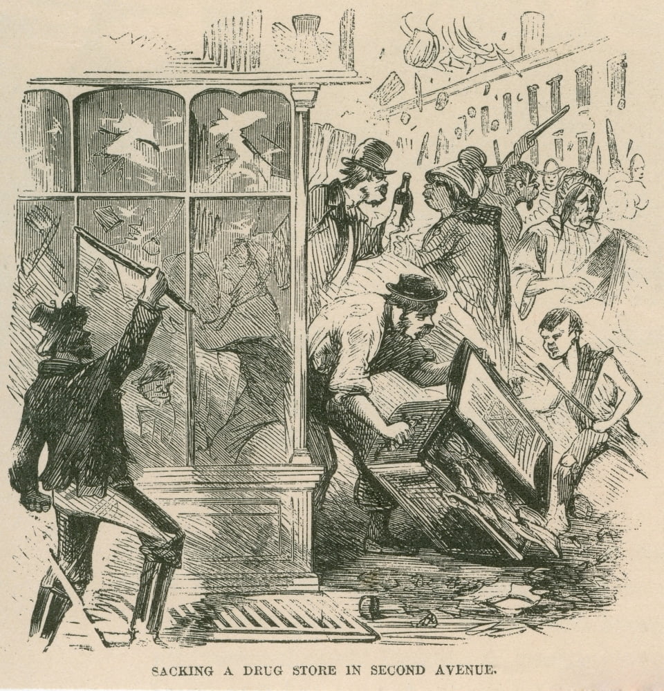Mob Looting Of A Drug Store On Second Avenue During Draft Riots In New York City Of July 13 16
