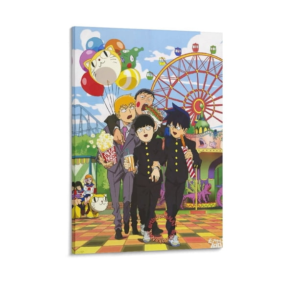 Mob Psycho 100 Anime Poster (14) Wall Art Poster Scroll Canvas Painting Picture Living Room Decor Home 12x18inch(30x45cm)