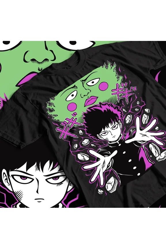 Mob Psycho 100 Cast T-Shirt Anime Manga Mob Psycho Dimple T-Shirt Tee All Size | eBay