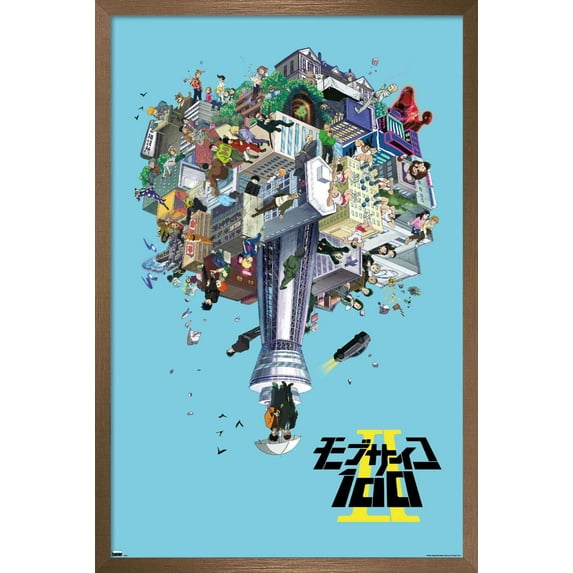 Mob Psycho 100 - Key Visual Wall Poster, 22.375" x 34", Framed