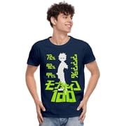 Mob Psycho 100 Men & Women Japanese Graphic Tee Shirt, Navy
