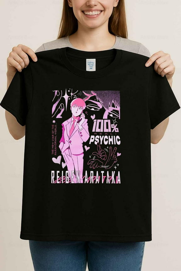 Mob Psycho 100 Reigen Arataka Shigeo Kageyama T-Shirt unisex up to 5XL