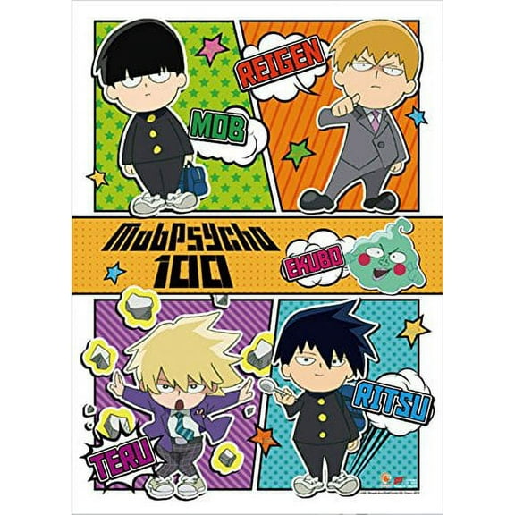 Mob Psycho 100 Wall Scroll, Poster One Size Multi-Colored